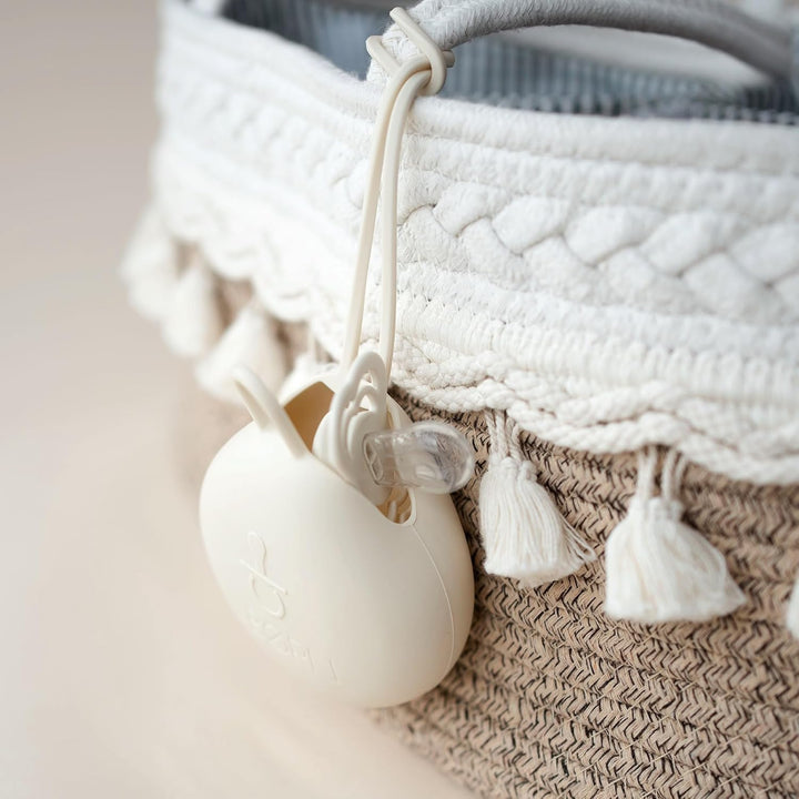 Silicone Dummy Case | Dummy Holder Stores 3 Dummies | Easy to Clean Pacifier Holder | Pacifier Storage Container | Portable Baby Pacifier Case for Travels (Woodchuck)