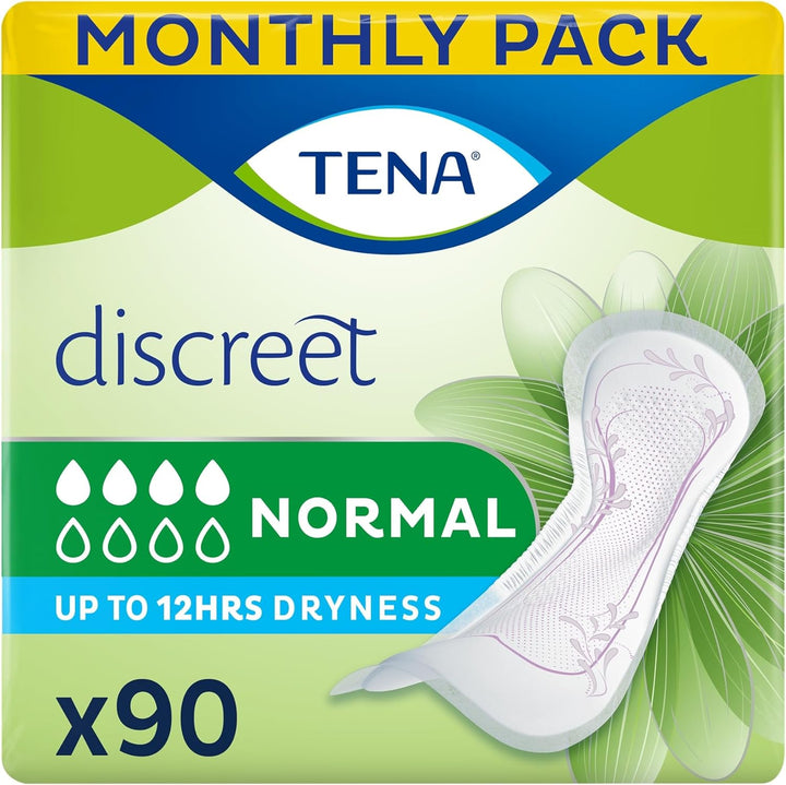 Lady Normal Towels for Light to Moderate Bladder Weakness -Monthly Pack of Incontinence Pads for Women, Pack of 90, Packaging May Vary