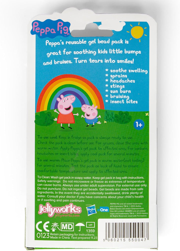 Peppa Pig Children’S Bruise Soother | Cooling Gel Pack/Ice Pack for Bumps and Bruises | Re-Usable | Cold Pack & Warm Use | Soothing, Peppa Brings Smiles Back Fast! | Made by