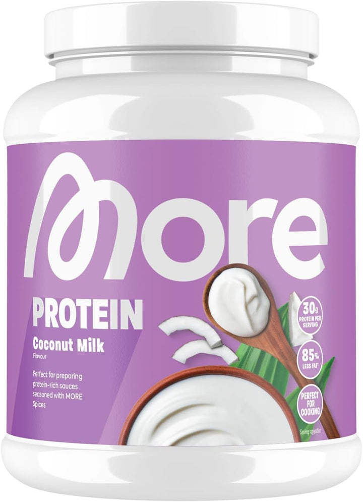 More Protein Whey Casein Protein Powder, Vanilla Ice Cream, 600 G, 1.32 Lbs, 20 Servings - with Lactase Casein protein, Slow-digesting protein, Protein supplement, Protein powder, Muscle recovery protein, Fitness protein, High protein, Natural protein, He