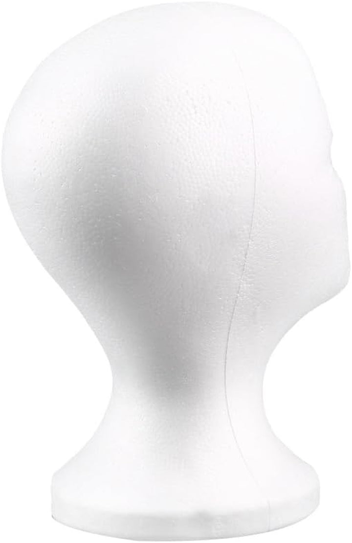 2Pc Female Styrofoam Foam Mannequin Head Stand Model Display Wig Polystyrene Mannequin Manikin Folding