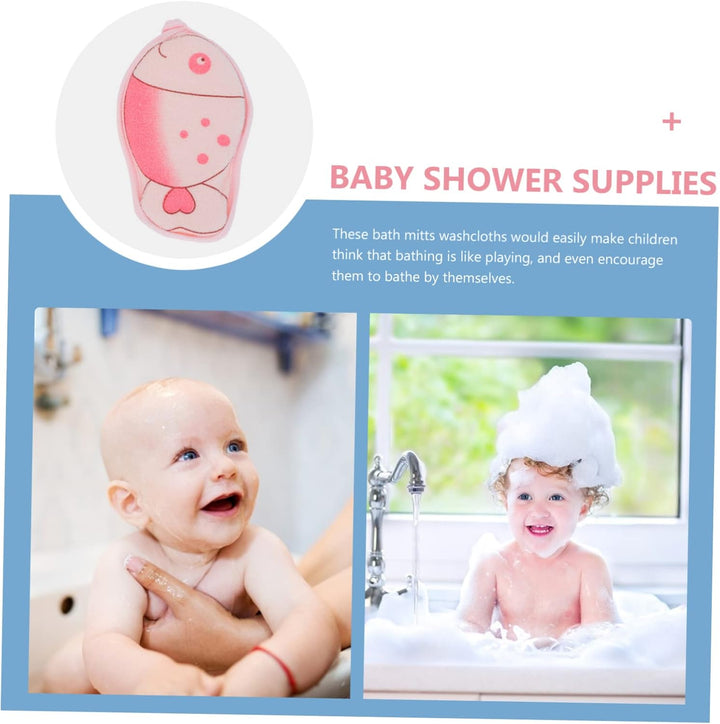 3Pcs Bath Towels Shower Supplies Soft Comfortable Bath Sponge for Bathing Boys and Girls Towel