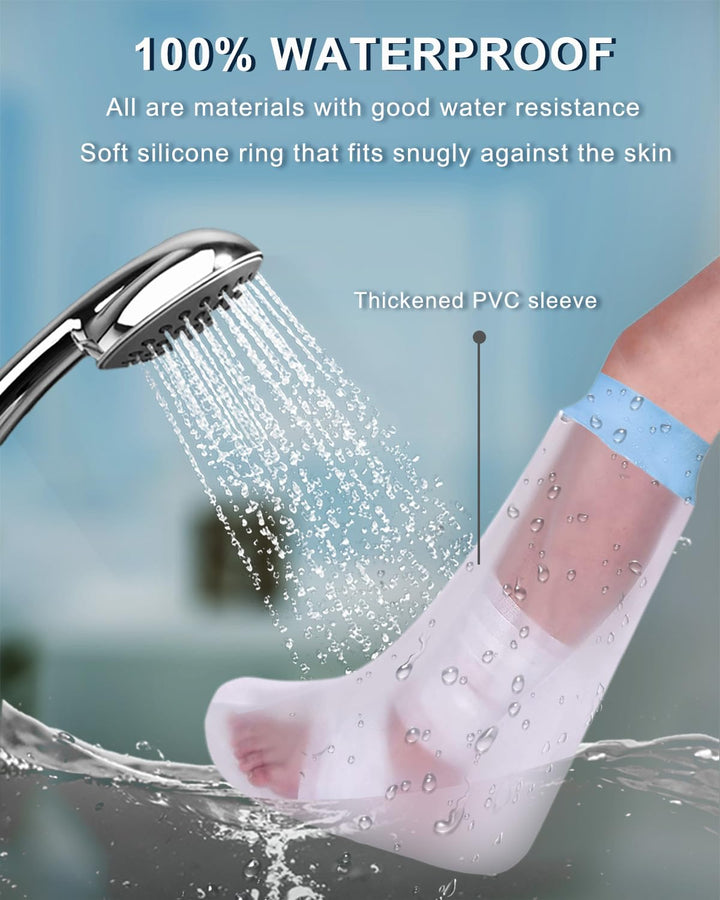 Waterproof Leg Cover for Shower, Leg Cast Cover for Shower, Reusable Cast Protector for Shower Leg Adult, Soft Comfortable Cast Cover Leg Cast Shower Cover for Plaster, Bandage, Dressing
