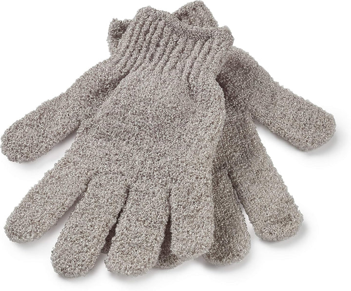 Exfoliating Gloves, Shower Bath Spa, Cleansing, Washing, Exfoliating Wash Mitt, Loofah, Good for Circulation, Cellulite, Ingrown Hair and Dry Dead Skin Removal, Self-Tan Application, One Size