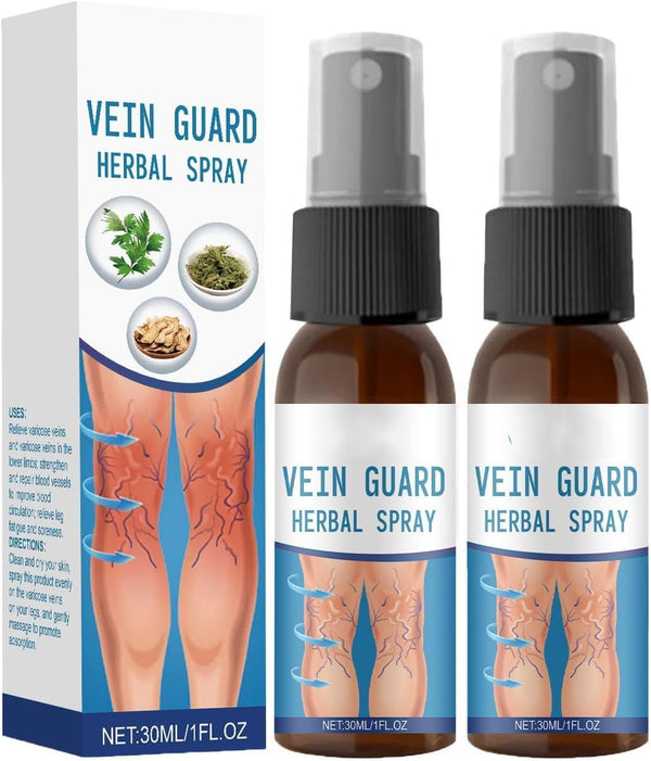 Timilk Veinguard Herbal Spray - Improves Blood Circulation,Professional Varicose Veins Nursing for Legs Spray,Suitable for All Skin Types - 30Ml (2 Bottle)