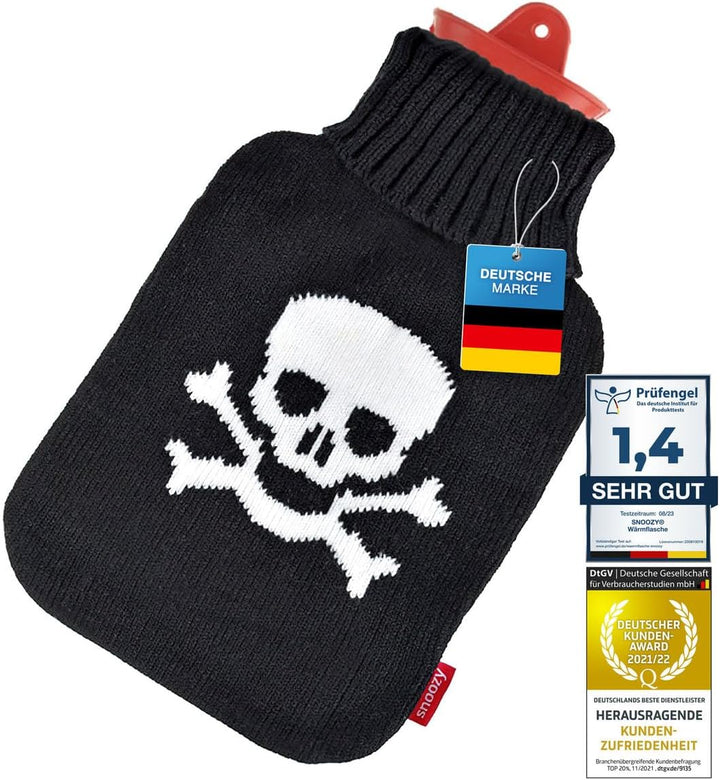 ® Hot Water Bottle with Soft and Cuddly Cover XXL with 2 Litre Volume for Long-Lasting Warmth; 100% Natural Rubber. (Without Cover)