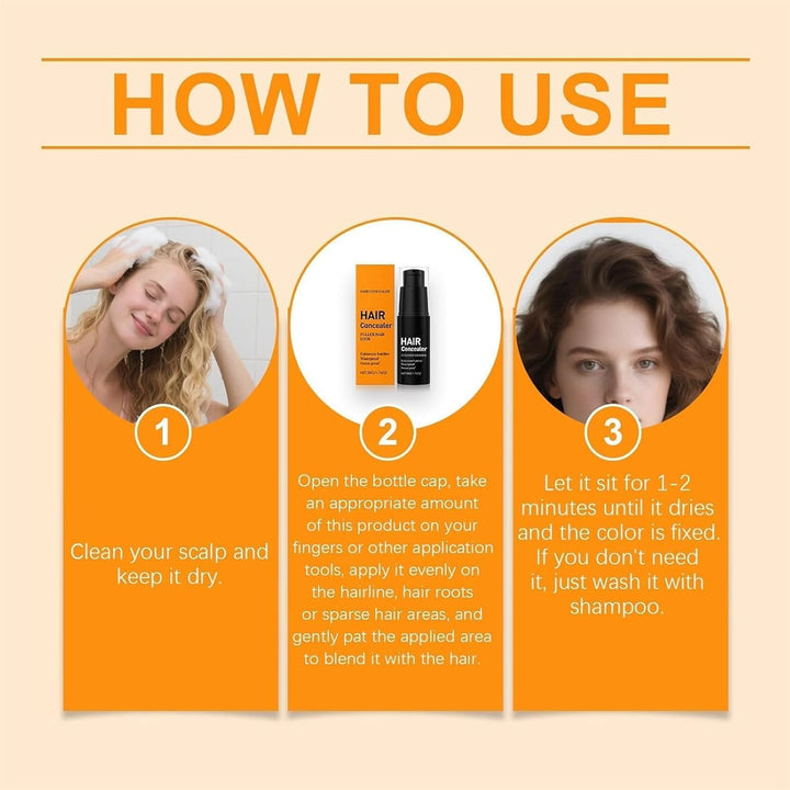 Lefron Magic Hair Concealer 2.0, Lefron Hair Concealer, Lefrons Hairs Filler Waterproof Liquid for Women and Men, Instant Hairs Concealers Cream, Instantly Cover Grey Roots (1PC)