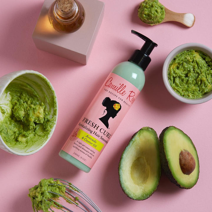 Fresh Curl 2 in 1 Hair Styling Cream and Detangler Gel, Nourishing and Styling, Avocado and Castor Oil, 240 Ml (Pack of 1)