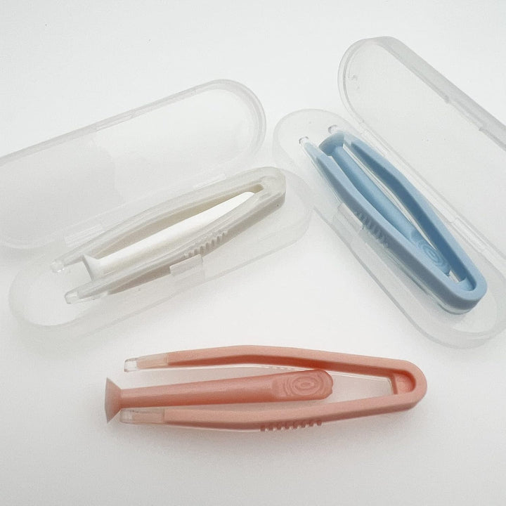 3 Packs Contact Lens Applicator Contact Lens Remover Tools and Contact Lens Tweezers Contact Lens Suction Stick Handler with Storage Case, Pink, Blue, White