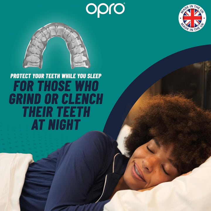 Dentist Recommended Night Guard Clenching and Grinding Teeth,Bruxism TMJ Relief. Slim Fit,Customisable Size Restful Sleep. Dental Antimicrobial Nightguard Case Included (Clear)