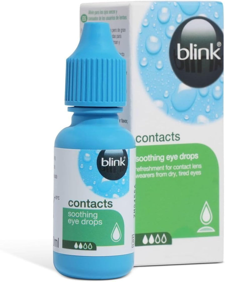 Contacts Eye Drops - Instant Moisturising of Dry Contact Lenses - Lubricating Eye Drops for Tired Eyes with Hyaluronate to Maintain Contact Lens Comfort, 10 Ml