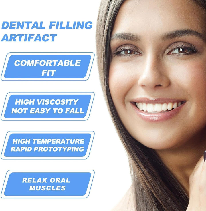 Fix Broken or Missing Teeth with a Temporary Filling Repair Kit - Bridges Gaps and Replaces Chipped Teeth with False Teeth and Fillers