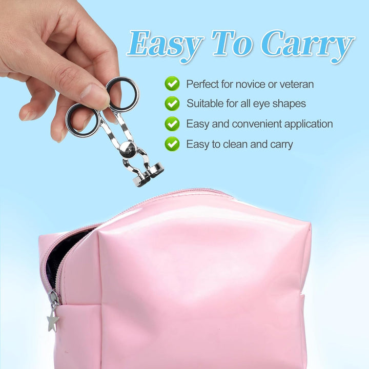 3 Packs Contact Lens Applicator - Contact Lens Remover Tools Easy to Use -Tweezers & Suction Stick Handler with Storage Case, Black