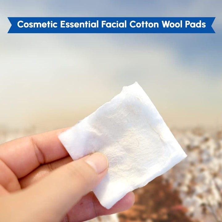 Pack of 40 Square Cotton Wool Pads — 100% Pure Cotton | Soft Facial Pads for Daily Cleansing, Toning & Moisturising | Suitable for All Skin Types