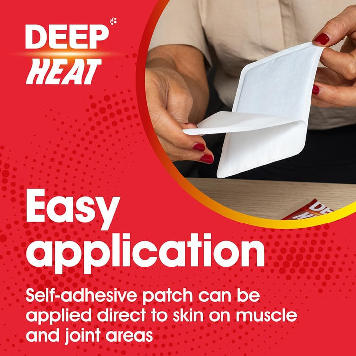 Pain Relief Heat Patch, Muscular Aches, Pains, Joint Stiffness (Pack of 4 Patches)