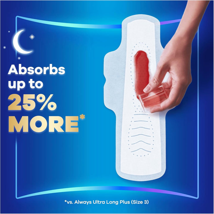 Infinity Flexprotect Sanitary Towels, Size 3 Night, 6 Packs of 10 Count, Unscented, for up to Zero Feel & Zero Leaks, Super Absorbent & Flexible Protection