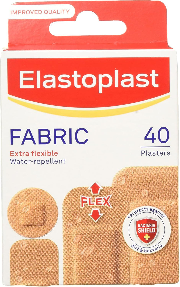 Fabric Cut to Size Plasters (1M X 6Cm), Extra Flexible Wound Care, Moves with the Body, Water-Repellent & Breathable Large Plasters Help Protect Wounds, 10 Strips