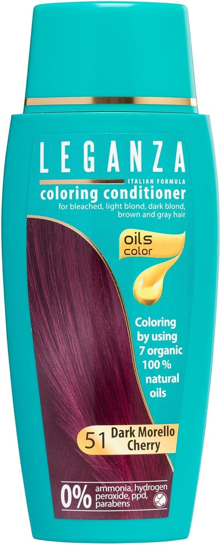 Hair Coloring Conditioner Natural Balm Color Copper Titian Nº 40 | Enriched with 7 Natural Oils | Ammonia, PPD and Paraben Free | 150 Ml