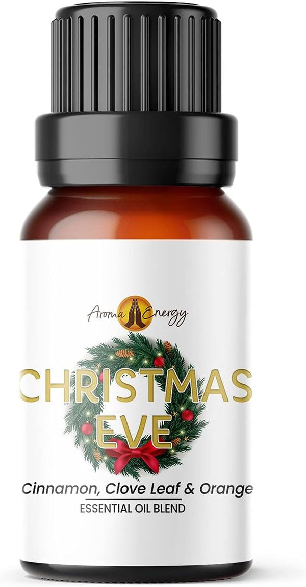 Christmas Eve Essential Oil Blend 10Ml | Cinnamon, Clove & Orange Pure Essential Oils | Winter Scented Fragrances | Aromatherapy, Oils for Home Diffuser Refill, Oil Burner, Candle Making, Wax Melts
