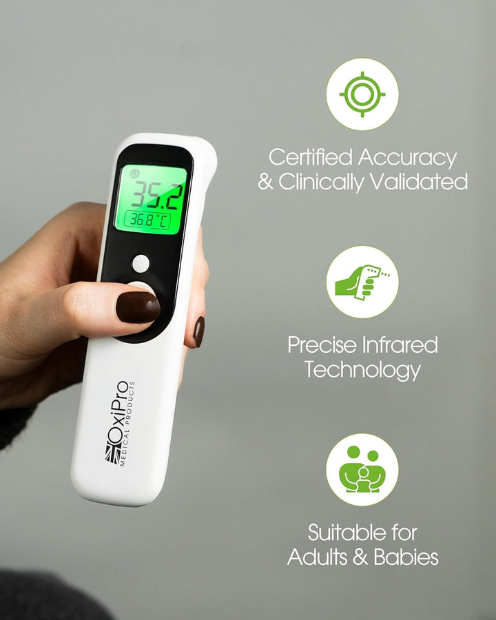 TH1 Thermometer - MHRA Registered - NHS Supplier - In-Ear, Forehead, Non-Touch & Baby Modes - CE Approved - Clinically Validated Infrared Thermometer for Newborn, Baby, Kids, Children & Adults