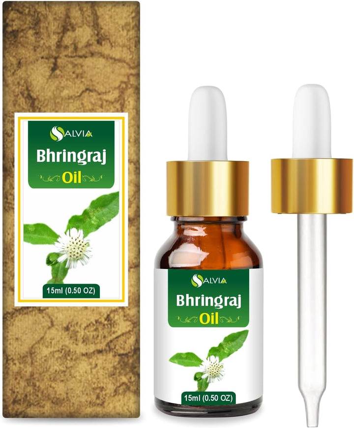 Bhringraj (Eclipta Alba) Essential Oil 100% Natural - Undiluted Cold Pressed Aromatherapy Premium Oil - Therapeutic Grade - 15Ml with Dropper