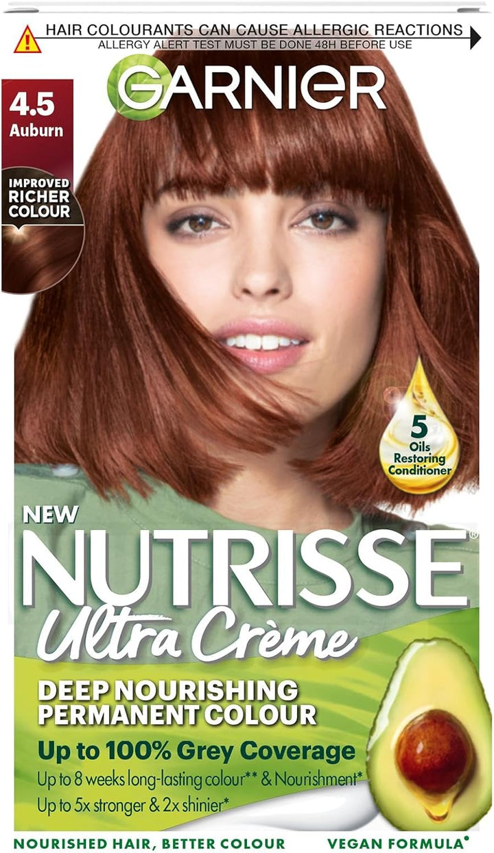 Nutrisse Permanent Hair Dye, Natural-Looking, Hair Colour Result, for All Hair Types, 5 Mocha Brown