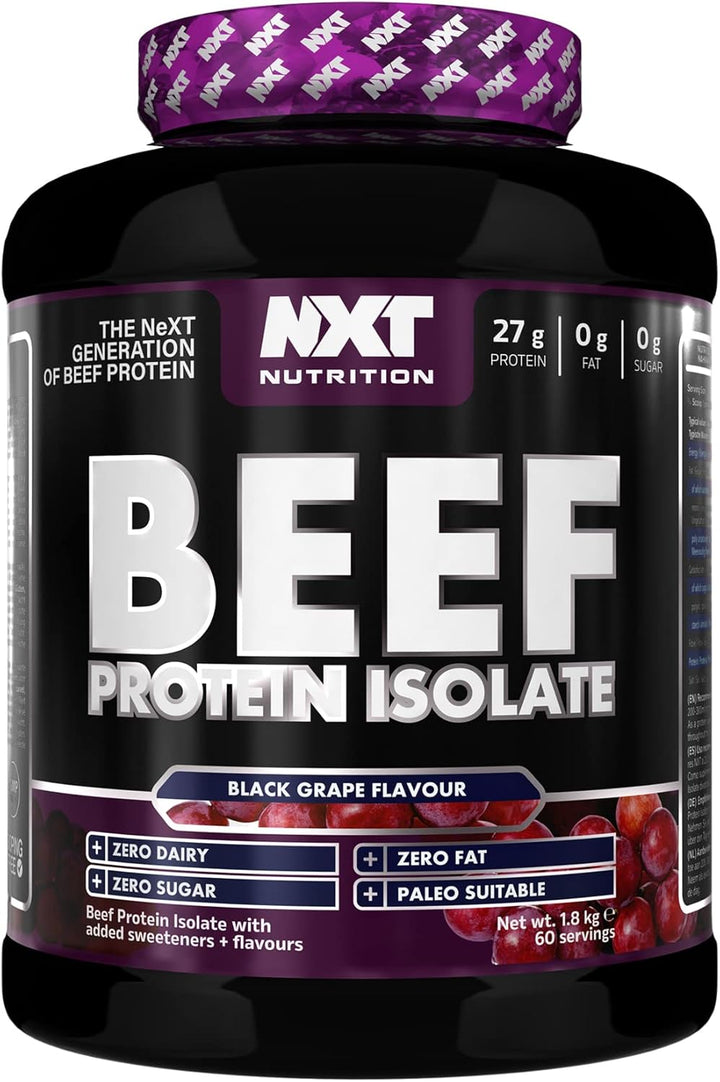 Beef Protein Isolate Powder - Protein Powder High in Natural Amino Acids - Paleo, Keto Friendly - Dairy and Gluten Free - Muscle Recovery | 1.8Kg | Ice Blast