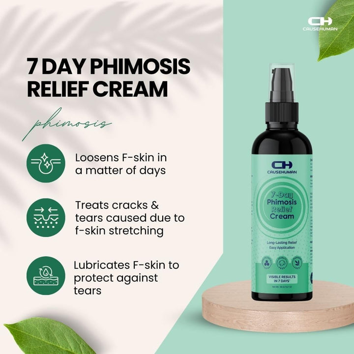 7-Day Phimosis Cream | Steroid Free Treatment for Fast Relief at Home | Visible Results in 7 Days* | 90G | No Irritation | Quick Relief