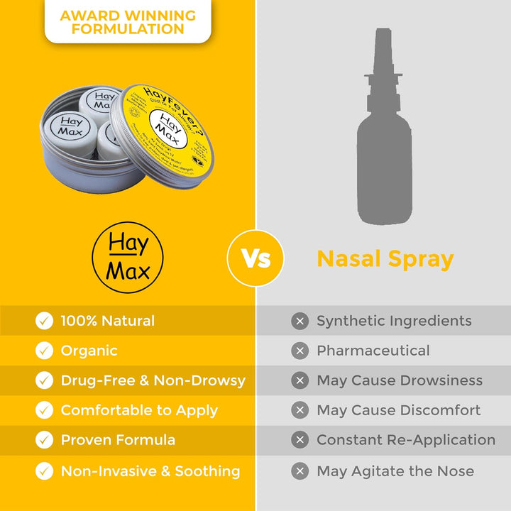 Allergen Barrier Balm Triple Tin Pure | Pack of 3 | Organic, Natural & Non-Drowsy Hay Fever & Allergy Relief Balm | Traps Pollen, Dust & Other Allergen Particles | Apply around the Nose & Eyes