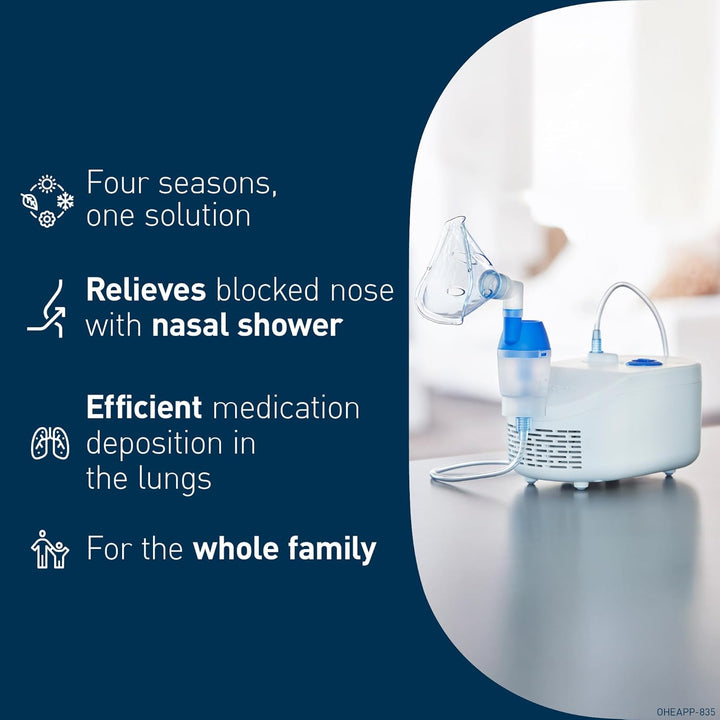 C102 Total 2-In-1 Nebuliser with Nasal Shower - Comprehensive Respiratory Treatment Device for Both Adults and Children, Effective for Managing Respiratory Conditions