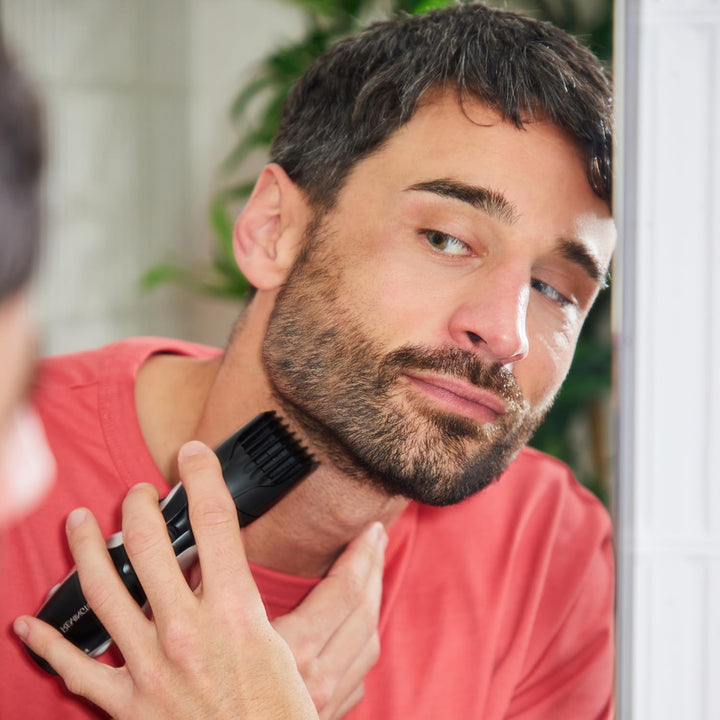 Barba Beard Trimmer (Advanced Ceramic Blades, Pop-Up Detail Trimmer, Adjustable Zoom Wheel, 9 Length Settings, Comb Attachment, Cord or Cordless, 40-Minute Runtime) MB320C