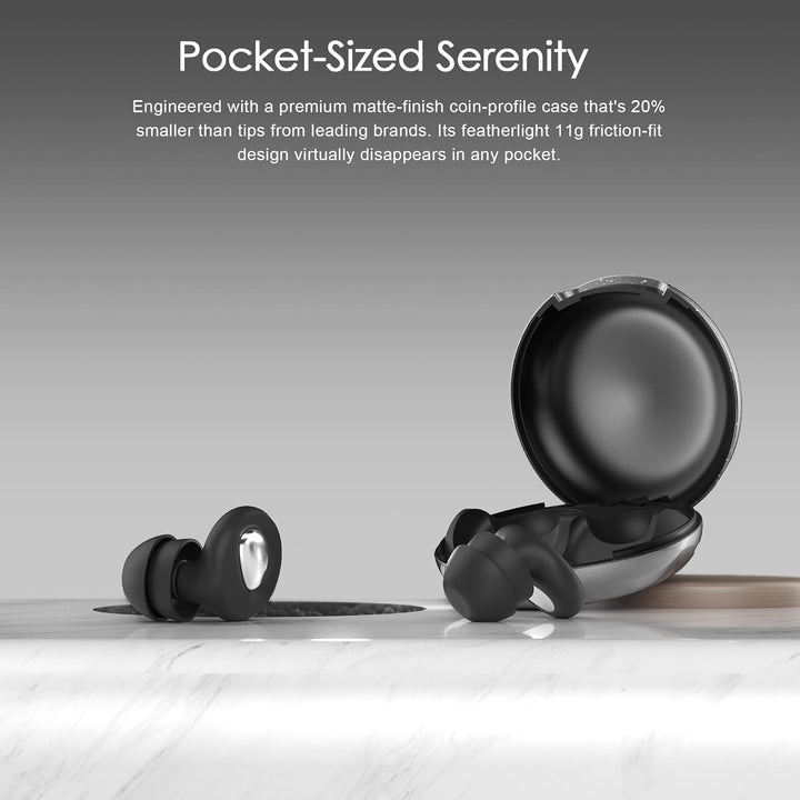 Ear Plugs for Sleep 2.0 - Metal  Mute Upgrade | 45Db Lab-Proven Noise Cancelling, Military Silicone for Side Sleepers, Reusable + 8-Tip Fit System