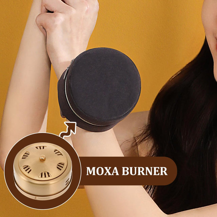 Copper Moxibustion Box 3 Pcs Portable Moxa Burner Case with 6-Hole Design for Home and Massage Therapy Thickened Texture Prevents Stick Dropping