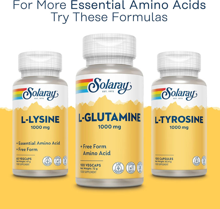 - L-Glutamine - 100 Vegan Capsules - High Strength Glutamine Amino Acid - Post Workout Recovery Supplement for Men & Women - Lab Verified & Magnesium Stearate Free - Made in the USA