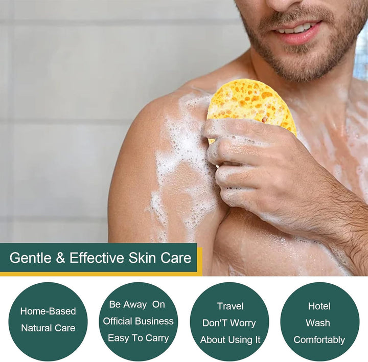 2 PCS 2X Large Soft Honeycomb Bath Sponges,Extra Large Luxury Bath Sponge,Puff Sea Sponge,Sponges Bath for Skin Care(Yellow)