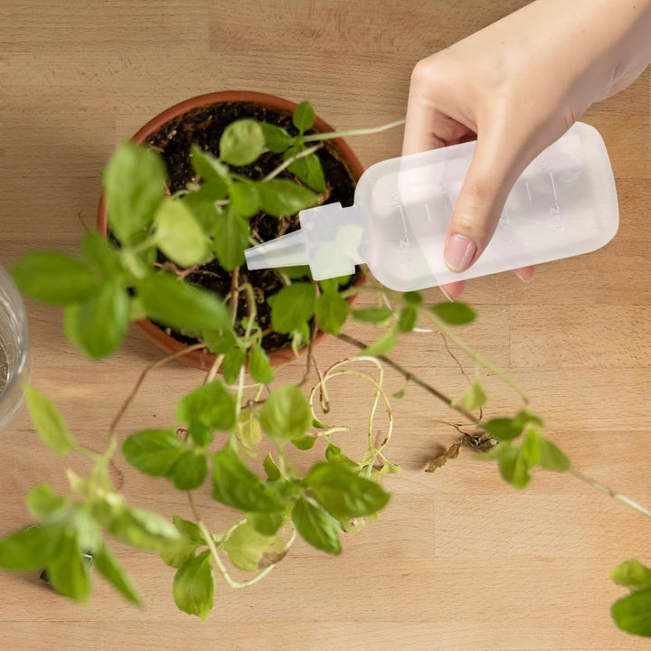 2 Pcs 120Ml Reusable Squeeze Bottles with Nozzles – Leak-Proof Portable Applicator for Shampoo, Crafts, Travel | Graduated, Eco-Friendly PE Plastic (Red Caps)