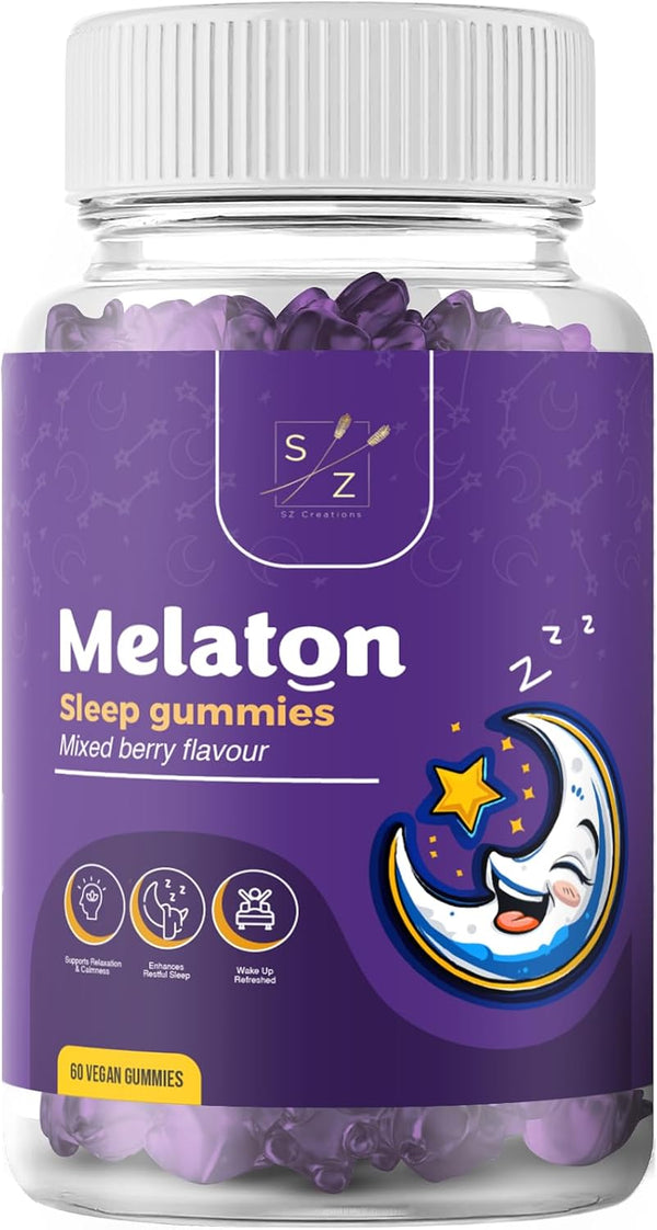 Melatonin Gummies Alternative X60 | Melatonin Gummies Precursor Sleep Aid | Deepsleep Formula Valerian Root, 5-HTP, Magnesium Glycinate, L-Theanine, Dark Fruit | Potent Melatonin Gummy Alternative