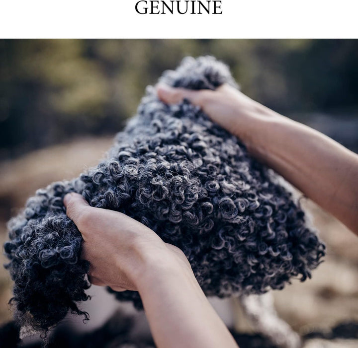 | Kerri Genuine Sheepskin Luxurious Hot Water Bottle Cover | Large W:22Cm X H:34Cm (Carbon)