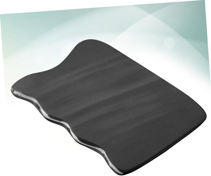 Natural Horn Scrapping Board Gua Sha Tool Smooth Black Massager for Face Neck and Back Therapy Comfortable Skin-Friendly Design