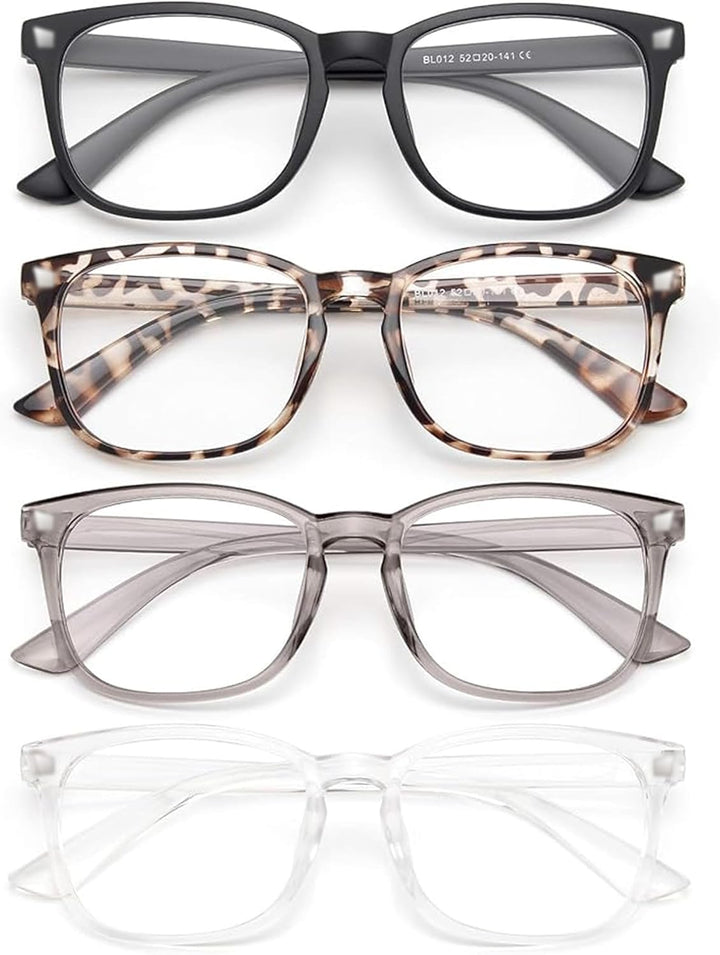 Blue Light Blocking Glasses - Fashion Square Fake Eyeglasses, anti UV Ray Computer Gaming Glasses, Blue Blockers Glasses for Women/Men