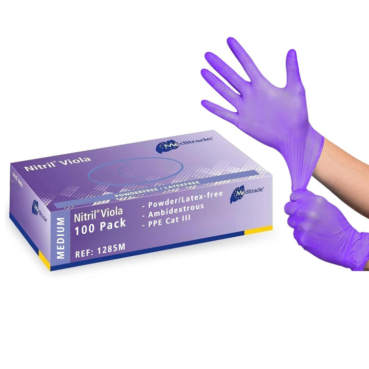 Nitrile® Violaexamination Glove in Pure Nitrile Violet Powderfree Medium (7-75)