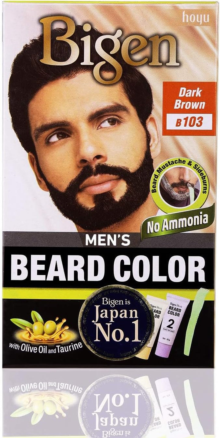 3 X  Men'S Beard Colour | No Ammonia Formula with Aloe Extract & Olive Oil | Covers Gray Hair, Leaves No Stains, Long-Lasting Results | 102 Brown Black
