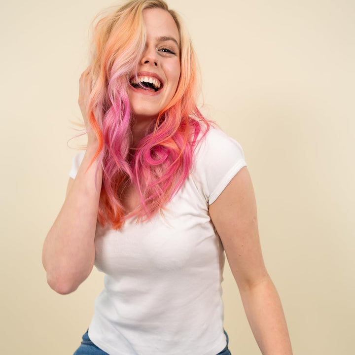 Glaze (Peach Blush) - Semi-Permanent Hair Mask - Ammonia-Free - Conditions and Nourishes - Lasts up to 3-5 Washes - for Blonde Hair - 100% Vegan - Cream (100Ml)