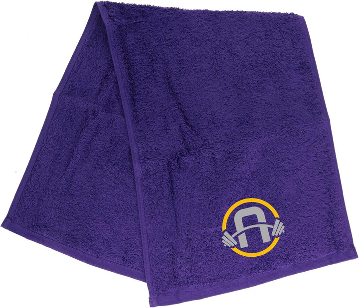 Gym Towel with Monogrammed Embroidery Initial Gift for Men & Women, Training Accessory Gift, Gym Towel Present for Weight Lifting Birthday, Retirement, Christmas - Black, J