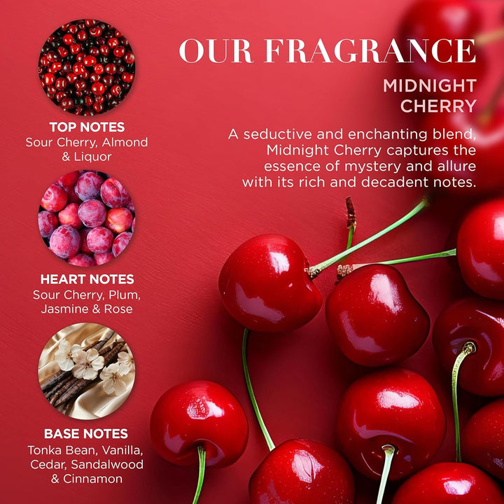 Midnight Cherry Luxury Pamper Present Gift Set - Vegan Friendly