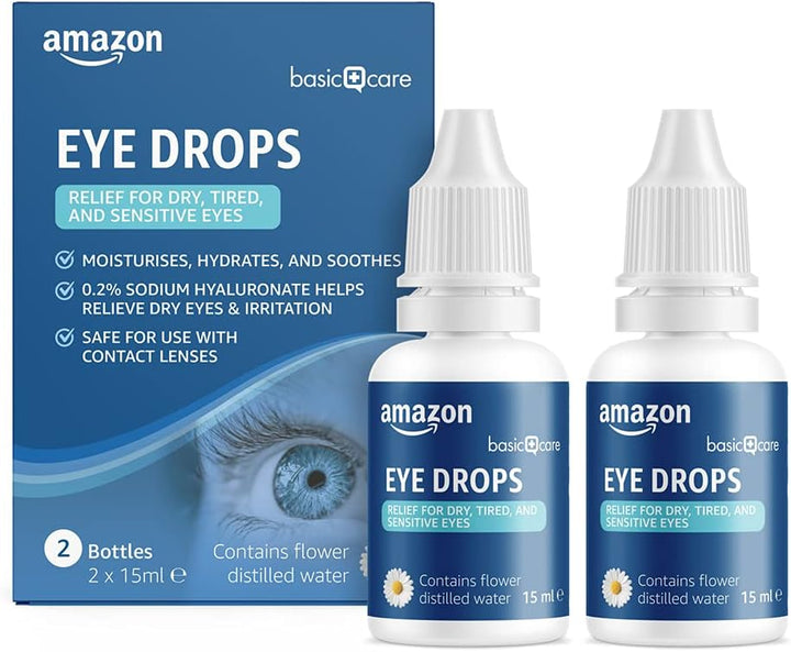 Eye Drops with Sodium Hyaluronate 0.2%, 15 Ml, Pack of 2