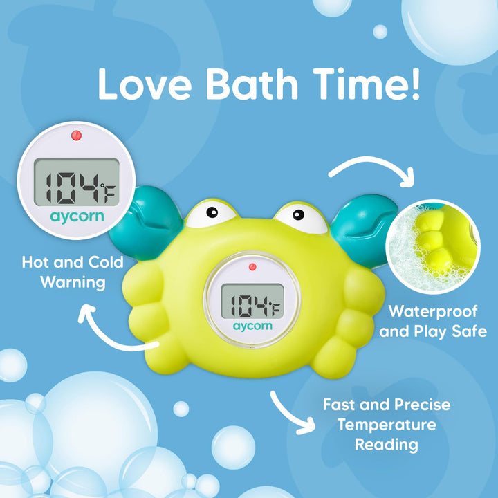 Digital Baby Bath and Room Thermometer. Fast and Accurate Water Readings with LED Warning Alarm Ensures Your Child'S Safety. Cute Floating Bathtub Toy Makes Perfect Bathtime Fun for Infants