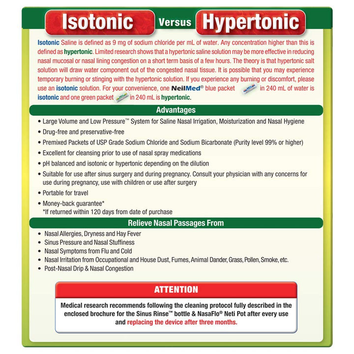 'S Sinus Rinse Extra Strength Pre-Mixed Hypertonic Packets, 70 Count (Pack of 1)