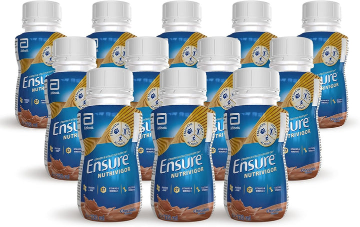 Ensure  Nutritional Shake – Vanilla Flavour – 12 X 220Ml – Boosts Energy – Ready-To-Drink – Food Supplement with Protein, HMB And27 Vitamins and Minerals
