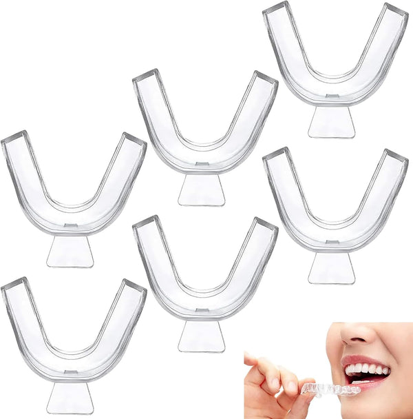 6Pcs Teeth Whitening Gum Shield Teeth Whitening Trays Teeth Whitening Mouth Trays Mouth Guard for Teeth Grinding Teeth Retainers Teeth Grinding Guard for Teeth Whitening Grinding Protecting